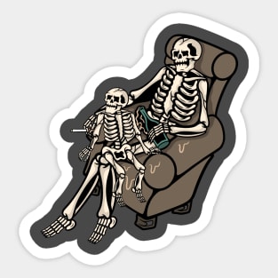 Skull, Skeleton Beer, Skull Beer Sticker